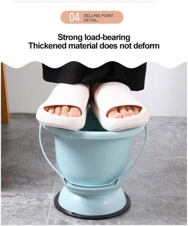 NEDLON Chamber Pot with Lid Spittoon Pee Potty Anti-Slip Base Urine Bucket with Handle Portable Mobile Toilet for Pregnant Women Adults (Color : Khaki) - Buy Online on GoSupps.com