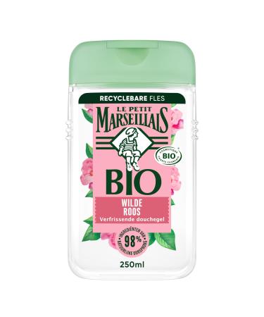 JOHNSON JOHNSON Le Petit Marseillais refreshing organic shower gel with organic wild rose organically certified formula and dermatologically tested 250 ml