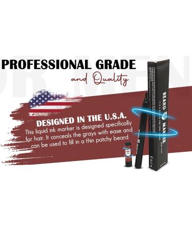 Premium Beard Filler Pen & Gray Hair Concealer - Waterproof Smudge-Proof 24hrs+ | Ginger-Charm for Reddish-Brown to Red Hair - Buy Online on GoSupps.com