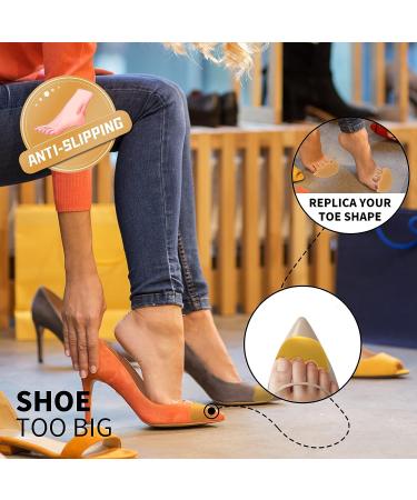Shoe Fillers Toe Inserts for Loose Shoes - Men & Women (Half to One Size Bigger) - Buy Online on GoSupps.com
