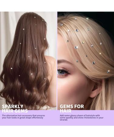 Teenitor Face Gems - 650PCS Self-Adhesive Rhinestone Stickers for Festival Makeup Eye Hair & Body - Clear & Iridescent Face Jewels - Buy Online on GoSupps.com