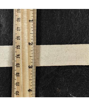 25mm (1) Herringbone Cotton Twill Tape Trim - 10 Yards, Natural Color - Buy Online on GoSupps.com