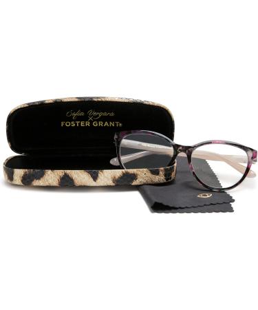 Sofia Vergara x Foster Grant Candra Blue Light Glasses - Pink Tortoise 53mm - Women's Stylish Eyewear for Computer Use - Buy Online on GoSupps.com