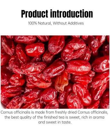  HQZMCTE Premium Quality Chinese Herbal Tea Shan Zhu Yu Special Quality Meat Fruit Cornus Officinalis (250g) - Buy Online on GoSupps.com