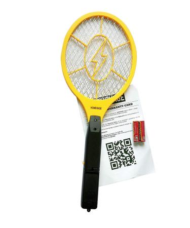 HOMEVAGE Electric Fly Swatter - Bug Zapper - Best High Voltage Handheld Mosquito Killer - Wasp, Fruit Fly, Insect Trap Racket for Indoor, Travel, Camping and Outdoor Control (2 AA Batteries Included)