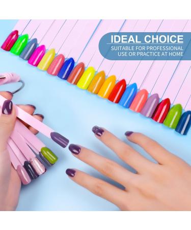 100PCS Transparent Fake Nail Display Sticks for Nail Art Practice - Pink - Buy Online on GoSupps.com