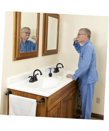 PopetPop 2 STK Razor Base Metal Bracket & Brush Stand - Durable Shower Storage for Shaving Tools - Mini Holder 3.8x3.3cm (2pcs) - Black - Buy Online on GoSupps.com