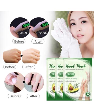 3Pcs Hand Moisturiser Gloves with Avocado Extract | Intense Hydration for Dry, Aging, and Cracked Hands | Whitening and Anti-Aging Hand Mask for Smooth, Nourished Skin - Buy Online on GoSupps.com