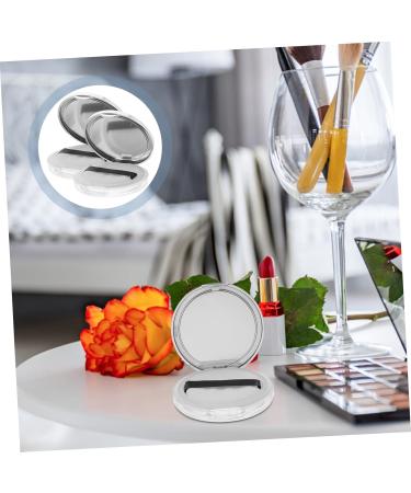 POPETPOP 2pcs Box Loose Powder Box Makeup Powder Puff Compact Powder Case 5g Powder Case Take a Bath Sample 7.5x7.5cm Silver - Buy Online on GoSupps.com