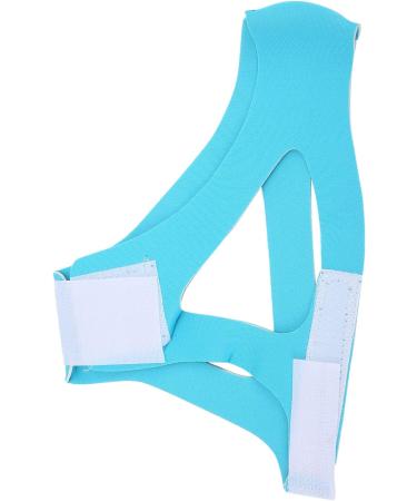 Adjustable Anti-Snoring Chin Strap - Breathable Jaw Support Belt in Sky Blue - Buy Online on GoSupps.com