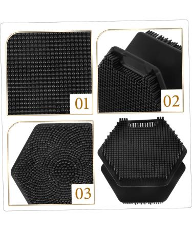 VINTORKY Face Brush Silicone Facial Cleansing Brush Facial Cleansing Brush Exfoliator Face Cleansing Brush Face Exfoliator Facial Wash Brush Face Scrub Double Sided Scrubber Silica Gel 6.50X6.50X4.00CM Black - Buy Online on GoSupps.com