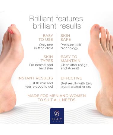 Essy Electric Foot Callus Remover Kit - Dead Skin Remover for Feet & Pedicure Tool - Buy Online on GoSupps.com