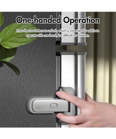 DROM Baby Refrigerator Fridge Freezer Door Lock - Childproof & Easy to Install - No Tools Needed - White - Buy Online on GoSupps.com
