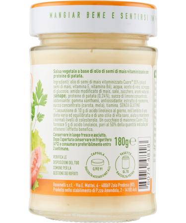 Cuore Italian Mayonnaise Vegetable Based Condiment 180g No Eggs! Vegan! - Buy Online on GoSupps.com