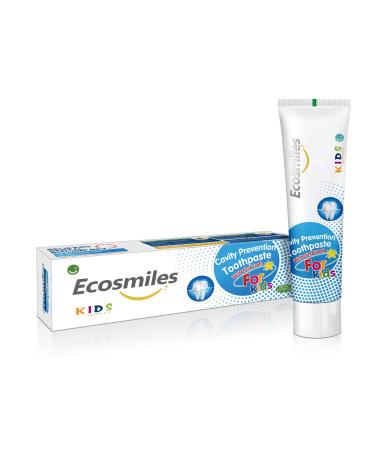 Ecosmiles Kids Cavity Protection Toothpaste with Hydroxyapatite SLS-Free Non-Toxic Formula for Toddlers Strawberry Flavor Remineralizing & Sensitive Teeth Friendly 3.52oz