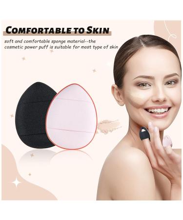Buy WishLotus 6Pc Mini Finger Powder Puff Set - Drop-Shaped Makeup Sponges for Foundation & Setting | Reusable Loose Powder Puffs in Black & Pink - Perfect for Women & Girls | Fast International Shipping - Buy Online on GoSupps.com
