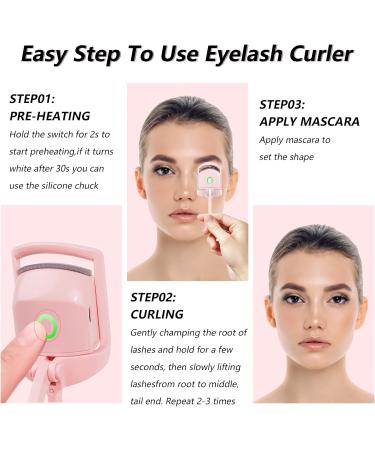 Buy Heated Eyelash Curler - Rapid Heat Lash Curler with Long Lasting Curls | USB Rechargeable & Sensing Heating Silicone Pad - Buy Online on GoSupps.com