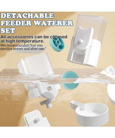 Kathson Rabbit Gravity Auto Feeder Set 35oz - Hanging Automatic Food/Water Dispenser for Small Pets - Ideal for Rabbit, Chinchilla, Guinea Pig, Hedgehog, Ferret, Kitty, Puppy - Blue - Buy Online on GoSupps.com