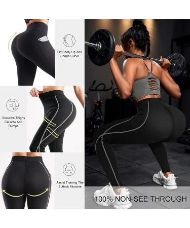 TrainingGirl Neoprene Sauna Leggings: Slimming Compression Capris for Weight Loss - Medium, Jet Black - Buy Online on GoSupps.com