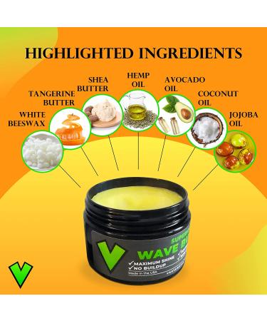 Veeta Superior Wave Butter - 360 Wave Grease for Men | Maximum Shine, Non Greasy Formula | Softens & Conditions with Shea & Tangerine Butter | No Buildup Wave Cream (4 oz) - Buy Online on GoSupps.com