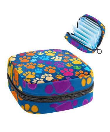 Storage bags for women's bandages menstrual cup girls travel large capacity make-up women bandage organizer blue galaxy art color 8 4.7x6.6x6.6 in/12x17x17 cm