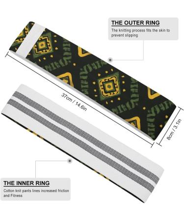 Shop Tribal Rhombus Printed Resistance Bands - Fabric Exercise Bands for Leg Workouts | International Shipping Available - Buy Online on GoSupps.com
