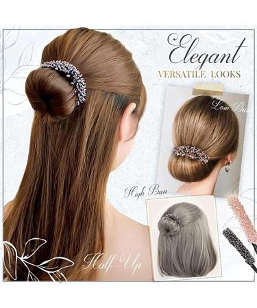 Gokame Hair Knot Shaper with Rhinestones - Magical Hair Styling Accessory for Buns Ballet Knots & Ponytails (White) - Shop Internationally! - Buy Online on GoSupps.com