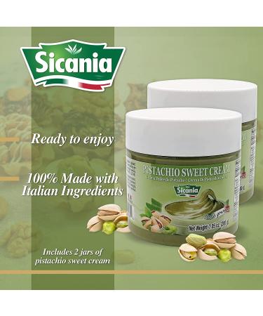 Sicania Sicilian Pistachio Cream Spread 200g | All-Natural, Gluten-Free, Gourmet Italian Recipe | Ideal for Desserts, Baking & Breakfast | Smooth Texture | Perfect Gift for Foodies - Buy Online on GoSupps.com