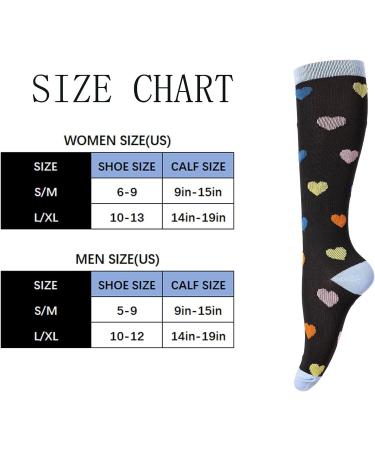 Leostep Compression Stockings for Men & Women - 5 Pairs 15-25 mmHg Support Socks for Sports Travel Pregnancy & Nurses | Colorful & Comfortable - Buy Online on GoSupps.com