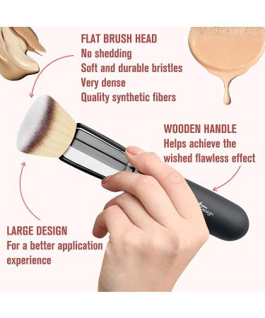 Bueart Design Ultra Soft Flat Top Kabuki Makeup Brush for Flawless Liquid Cream & Mineral Powder Blending - International Shipping Available - Buy Online on GoSupps.com