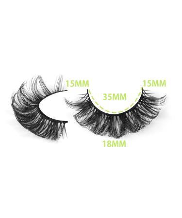 Wiwoseo 10 Pairs Natural Faux Mink Wispy Strip Lashes - 3D Fluffy Volume Eyelashes - Buy Online on GoSupps.com