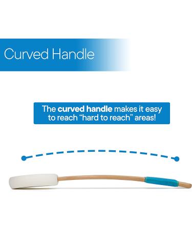 RMS 17.5 Long Lotion Applicator with 4 Pads - Easy Reach Body Wash Shower Brush for Men & Women - Travel Bag Included - Buy Online on GoSupps.com