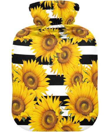 Shop Naanle Stripes Sunflower Hot Water Bottle - 1L Warm & Cold Therapy for Pain Relief | Ideal Bed Hand & Feet Warmer - International Shipping Available - Buy Online on GoSupps.com