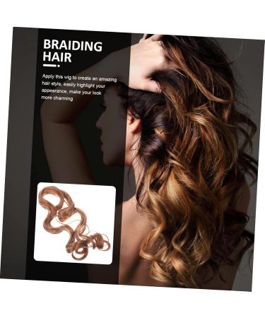 minkissy French Curly Wig Crochet Braiding Hair Deep Wave Wig Hair Extensions for Braids Braid in Hair Extensions Crochet Hooks for Hair Braiding Wig Loose To Weave High Temperature Wire 70X8CM Brown - Buy Online on GoSupps.com