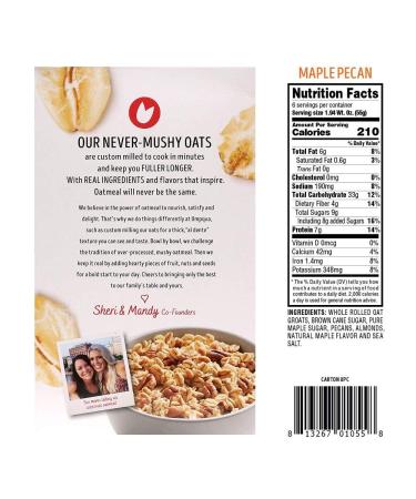 Umpqua Oats Maple Pecan â€“ All Natural Premium Oatmeal Packets (12 Pack, Non-GMO) - Buy Online on GoSupps.com