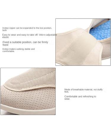 KXSM Diabetic Walking Shoes | Lightweight, Breathable & Non-Slip Sneakers | Adjustable Strap for Elderly | Plantar Fasciitis Relief | Dark Gray, 44EUR - Buy Online on GoSupps.com