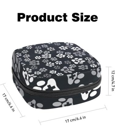 Menstruation Pad Bag with Zipper - Stylish Women's Tampon & Napkin Collection Bags (Dog Paws & Hospital Patterns) - Color 9 - Buy Online on GoSupps.com