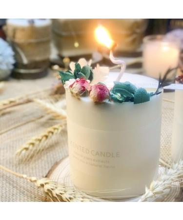 Natural Soy Scented Pillar Candles - Luxury Non-Toxic 10 oz Rose Jar Candle for Home | Aesthetic Decorative Gifts for Women - Buy Online on GoSupps.com