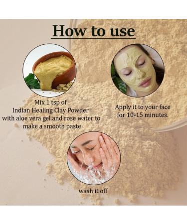 minature Indian Healing Clay Powder| Fuller' Earth Clay Mask| Bentonite Clay Multani Mitti |Pure & Natural Preservative Free | Cruelty Free | Made in India | 150gram(5.29 Oz) | - Buy Online on GoSupps.com