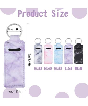 9 Pcs Marble Lip Balm Holder Keychain | Stylish Chapstick & Lipstick Sleeve | Perfect Gift for Women & Girls - Buy Online on GoSupps.com