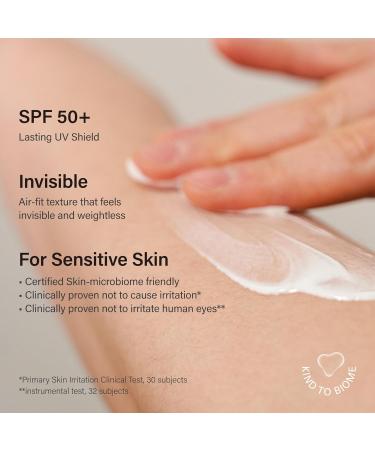 Melixir Vegan Airfit Sunscreen SPF 50 Korean Sunscreen for Face Moisturizing Sun Cream for Sensitive Skin Non Greasy and Unseen Sunscreen Reef Safe 50ml - Buy Online on GoSupps.com