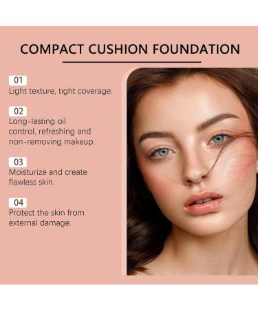 Pink Firming Cushion Foundation Cushion Foundation for Glass Skin Cushion Foundation Korean Lightweight Cushioned Unifying Moisturizing Cream Long Lasting Non-Dull (Ivory White 15g) - Buy Online on GoSupps.com
