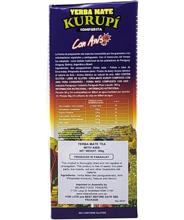 Kurupi -Yerba Mate l'anis -Ar me sp cial pour le mat - 100% produit du Paraguay - 500 grammes - Buy Online on GoSupps.com