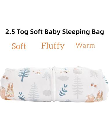 Chilsuessy Baby Sleeping Bag 2.5 tog 100% Cotton | Toddler Wearable Blanket for Boys Girls | Squirrel Adventure Design | 90cm/1-2 Years - Buy Online on GoSupps.com
