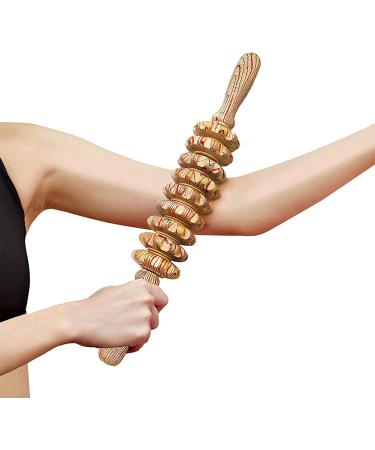 Deston Wooden Massager Stick for Fascia Cellulite Muscle & Abdomen - Body Therapy Tool - Buy Online on GoSupps.com