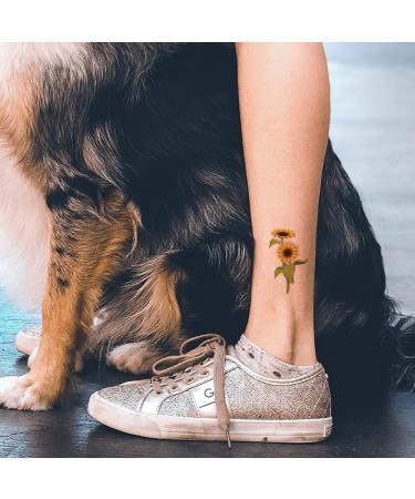 Oottati Waterproof Temporary Tattoo Stickers - 9 Sheets | Tulip, Sunflower, Rose, Nasturtium, Chrysanthemum Designs - Buy Online on GoSupps.com