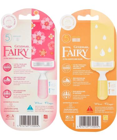 Goodmax Fairy Mini Lady Razor - Travel Size With Case - 5 Nano Blade - Moisture Bar Strip Dual Lubrication - Buy Online on GoSupps.com
