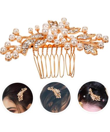 MAGICLULU Accessories Hair Side Comb for Girl Bride Hair Side Comb Tiara Hair Comb for Women Pearl Hair Comb European and American Headgear Crown Hair Accessories Women's Rhinestones - Buy Online on GoSupps.com