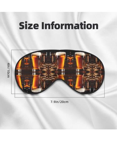 FoRes Beer Print Sleep Eye Mask - Adjustable Light Blocking Eye Mask for Deep Rest | Unisex Black | International Shipping Available - Buy Online on GoSupps.com