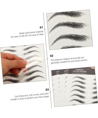 Didiseaon 4 sheets D Imitation Waterproof Tool Decal Makeup Temporary for Eyebrows Brow Grooming Transfers 21x14.8cm Black - Buy Online on GoSupps.com